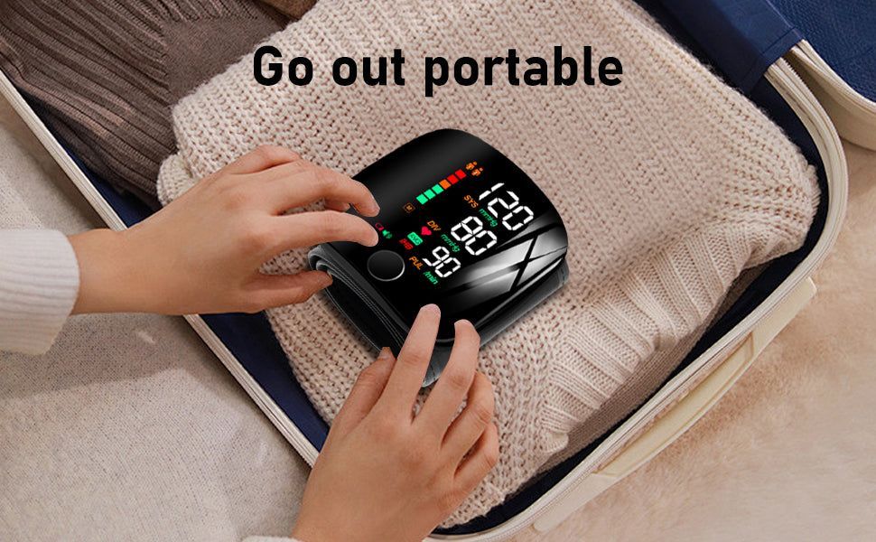 𝐀𝐮𝐭𝐨𝐦𝐚𝐭𝐢𝐜 𝐖𝐫𝐢𝐬𝐭 𝐁𝐏 𝐌𝐨𝐧𝐢𝐭𝐨𝐫™ - Clinically Accurate w/ Large Backlit Display, Adjustable Cuff, Voice Broadcast & Case